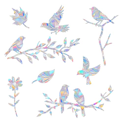 Bird Safety Window Clings - Prismatic Anti-Collision Decals