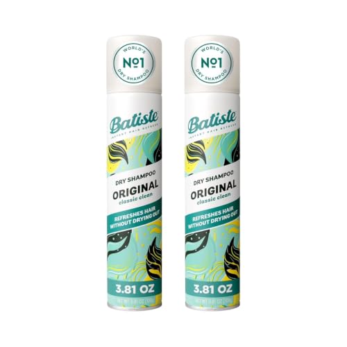 Batiste Original Dry Shampoo Pack of 2 - Classic Clean Scent, 3.81 oz