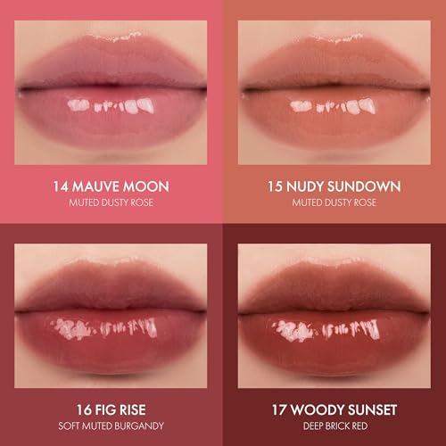 rom&nd Glasting Water Tint 15 Nudy Sundown Lip Gloss & Color, Long-Lasting