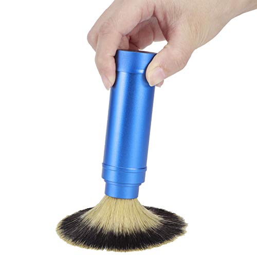 Walfront Men's Travel Shaving Brush with Cream & Soap, Portable Beard Grooming Tool