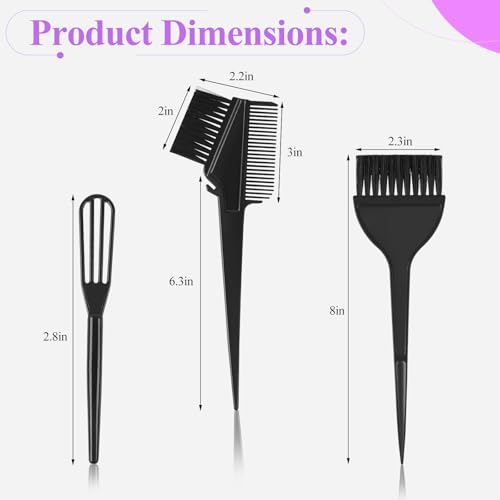 Vivinin 19PCS Hair Dye Kit with Brushes, Bowl, Clips & Gloves