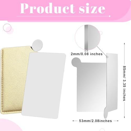 Jetec Gold Compact Pocket Mirror Set - 10 Mini Travel Makeup Mirrors for Purse & Wallet