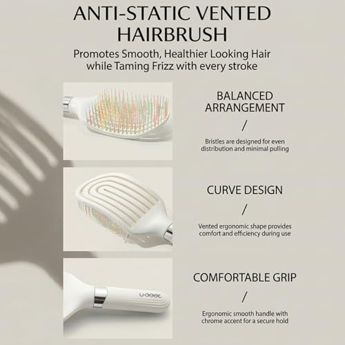 ZestKiidek Anti-Static Detangler Hair Brush, Flexible Scalp Massage Comb