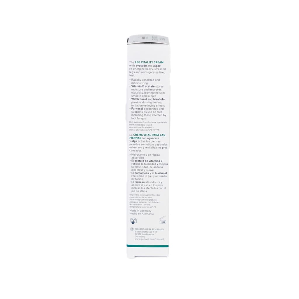 GEHWOL Leg Vitality Cream - Soothing Relief for Tired Legs | 4.4 Ounce