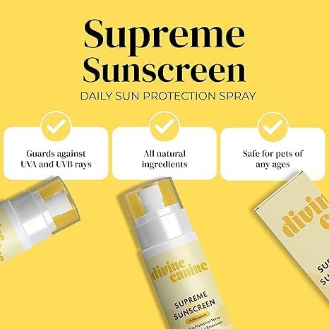Divine Canine Dog Sunscreen Spray SPF 30 Water-Resistant 3.4 Oz