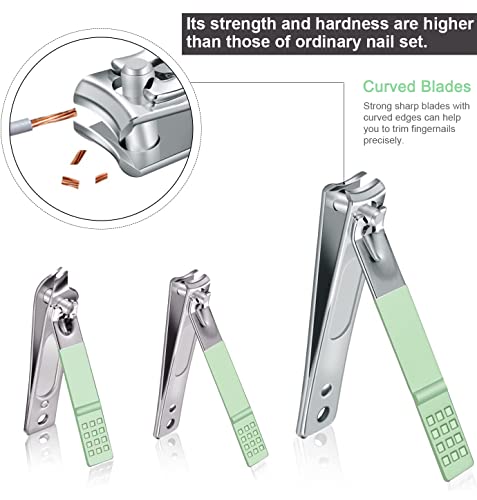 7-Piece Professional Manicure Set with Green Leather Bag