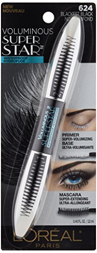L'Oreal Paris Voluminous Superstar Waterproof Mascara - Blackest Black