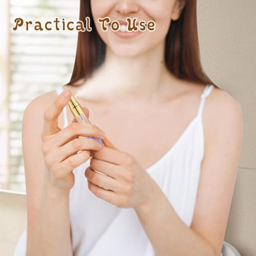 50 Pcs 10ml Fine Mist Glass Spray Bottles with Gold Lids - Refillable Perfume Vials