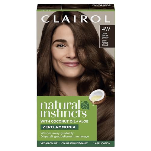 Clairol Natural Instincts Demi-Permanent Hair Dye, Dark Warm Brown