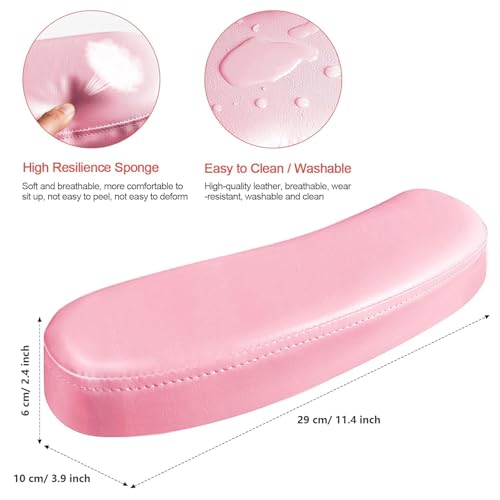 TOROKOM Pink Nail Arm Rest Pillow for Acrylic Nails, Hand Support Cushion