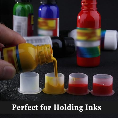 SOTICA 1000pcs Small 11mm Tattoo Ink Caps with Base - Disposable Ink Cups