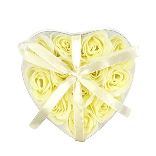 Scented Rose Soaps - Set of 12, Ivory Fragrance