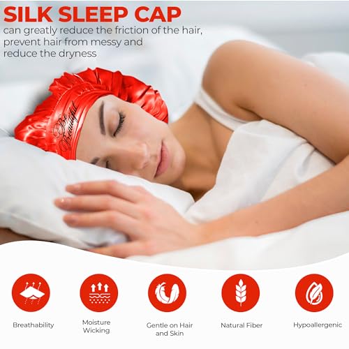 BE BEAUTIFUL EXTENSIONS Silk Satin Sleeping Bonnet with Adjustable Tie