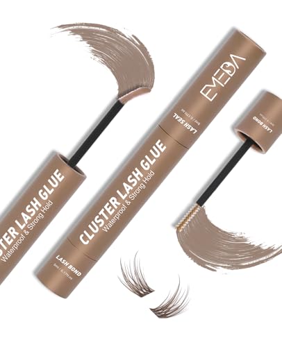 EMEDA 2-in-1 Brown Lash Cluster Glue & Seal for DIY Eyelash Extension