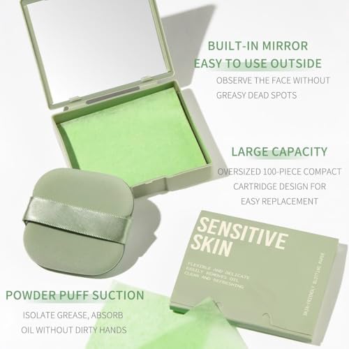 MINXUEYEN Oil Blotting Sheets for Face, 300 Sheets, Portable Matte Shine Control