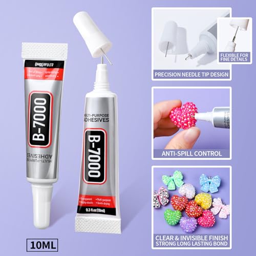 FANDAMEI 48-Grid Rhinestone & 3D Nail Charm Kit with Bedazzling Tools