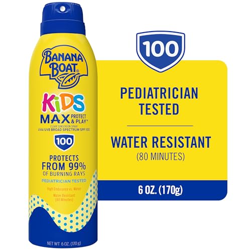 Banana Boat Kids Sunscreen Spray SPF 100, 6oz - Water Resistant Protection