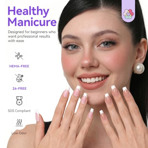 SAVILAND Hema-Free Poly Gel Nail Starter Kit with UV Lamp & 4 Colors
