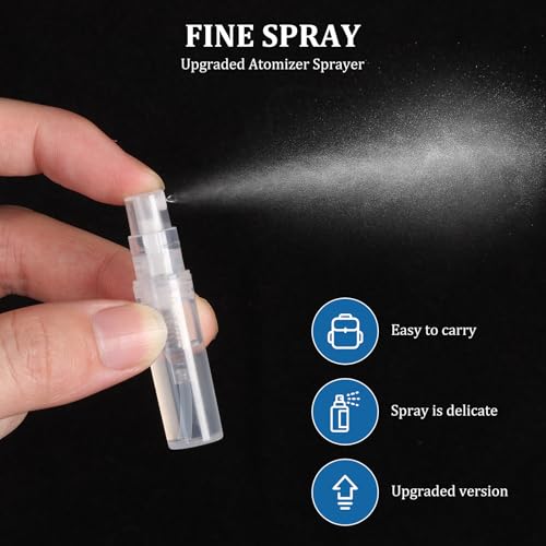 Chiallco 10 Pack Mini Perfume Spray Bottles, 2ml Fine Mist