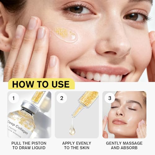Deep Collagen Silk Peptide Lifting Ampoule Serum - 2 Pack Anti-Aging