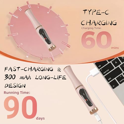 BUV Heated Eyelash Curler, USB Rechargeable Electric Curler with 3 Heat Modes