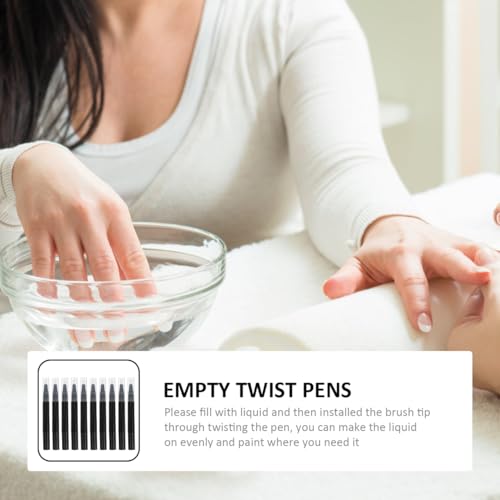 Lurrose 10pcs 3ml Twist Pen Cosmetic Applicator for Lip Gloss and Nail Oil