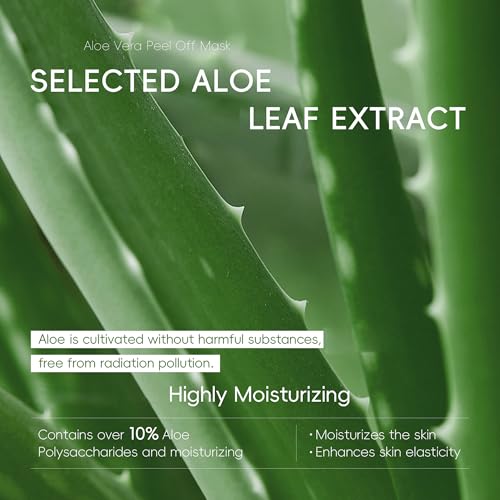 Aloe Vera Gel Peel Off Mask - Hydrating Face Mask for All Skin Types, 1.76 Oz