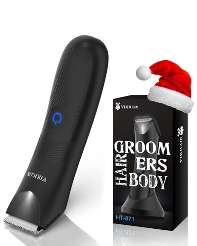 VIKICON Electric Body Trimmer for Men, Waterproof Pubic Hair Shaver