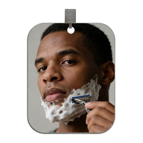 Fogless Shower Mirror for Shaving 9.4" x 7.4" - Shatterproof Wall Mount Mirror