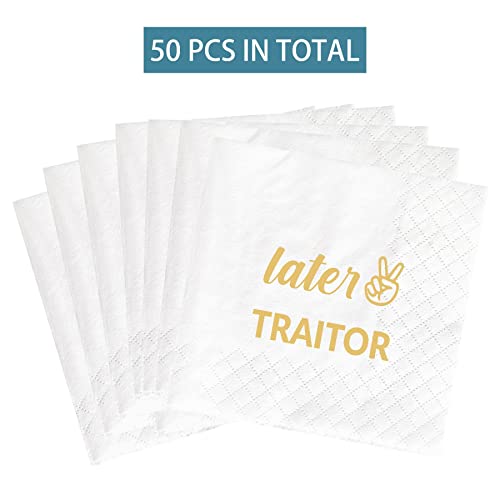 Going Away Party Cocktail Napkins - 50 Pack, 4.5" x 4.5"