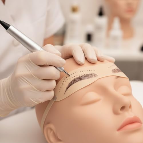 20-Piece Silicone Microblading Eyebrow Tattoo Practice Skin Headband