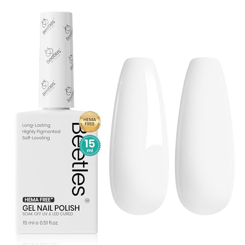 Beetles White Gel Polish 15ml - Hema-Free Soak Off Nail Polish