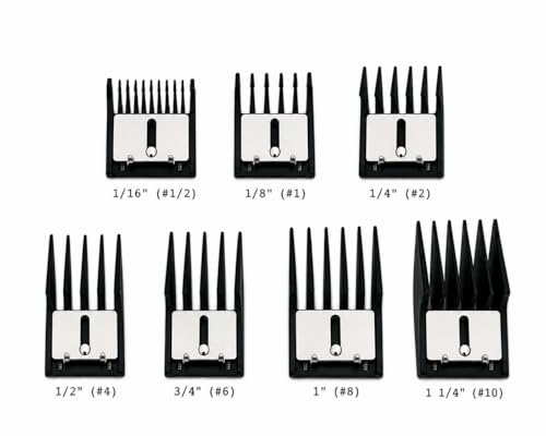 Miaco 7-Piece Universal Clipper Guide Comb Set for Oster, Wahl, Andis