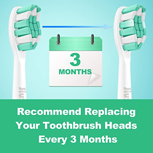 Jiuzhoudeal Replacement Toothbrush Heads for Philips Sonicare, 8-Pack White