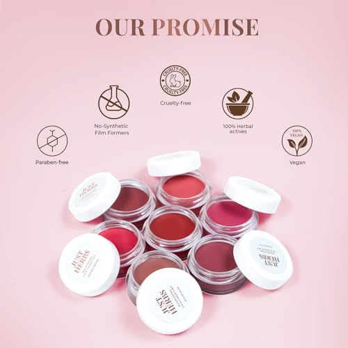 Just Herbs 3-in-1 Creamy Matte Lip & Cheek Tint - Peachy Coral
