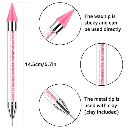 Rhinestone Picker Tool Kit - Bedazzling Pen with Wax Tips & Tray