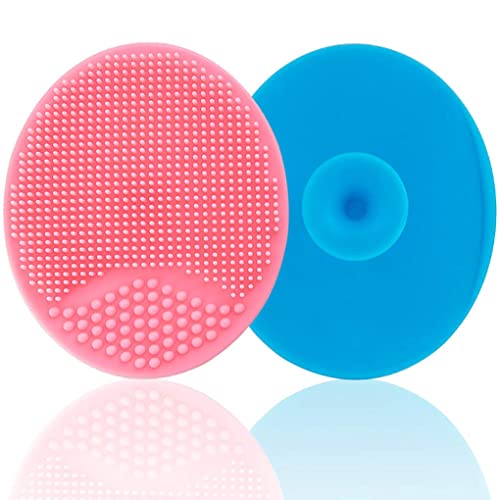 Silicone Facial Cleansing Brush Set - 4 Pack Exfoliator for Blackheads & Acne