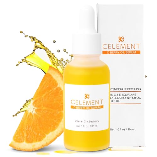 Celement Vitamin C Face Oil Serum with Rosehip & Jojoba for Glowing Skin
