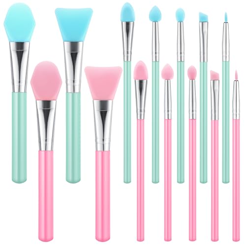 14PCS Silicone Brush Applicator Kit for Makeup, Resin, Epoxy & Crafting