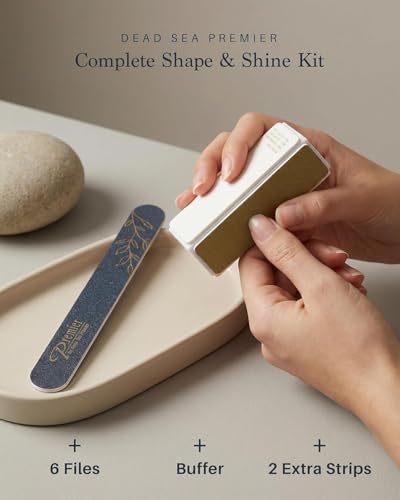 Premier Dead Sea Nail Files and Buffers Kit - 6 Double-Sided Grits