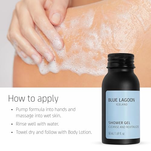 Blue Lagoon Shower Gel - Revitalizing Body Wash 50ML - Lightweight Gel Texture & Soft Fragrance