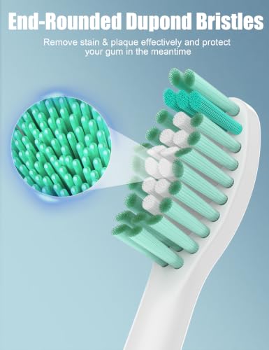 Futulkyus Replacement Brush Heads for Philips Sonicare, 8 Pack, White