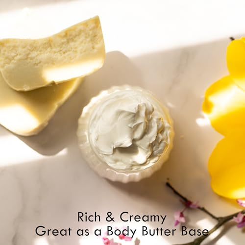 Refined Shea Butter Bar - 100% Pure African Shea for Skin & Hair, 8 oz