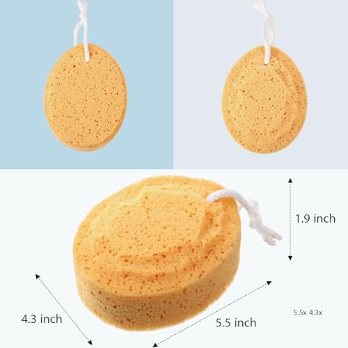 Boao 6-Pack Exfoliating Foam Body Sponges for Soft Skin