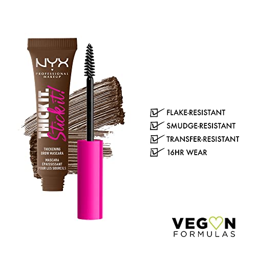 NYX Thick It Stick It Brow Gel - Brunette, 16-Hour Wear