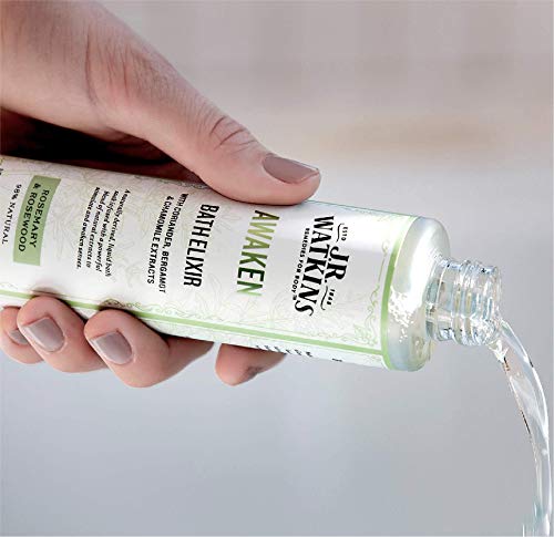 J.R. Watkins Awaken Bath Elixir - Rosemary & Rosewood Liquid Soak, 6 oz