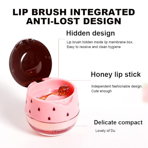 Tiejdhr Honey Lip Balm 6 Flavors Moisturizing Lip Mask, Hydrate & Repair