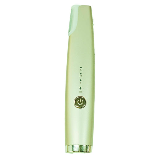 PAPMINI Sonic Dermaplaning Tool for Face - Professional Facial Razor for Women, Removes Peach Fuzz & Dead Skin, Includes 1 Handle and 10 Replacement Blades -Green