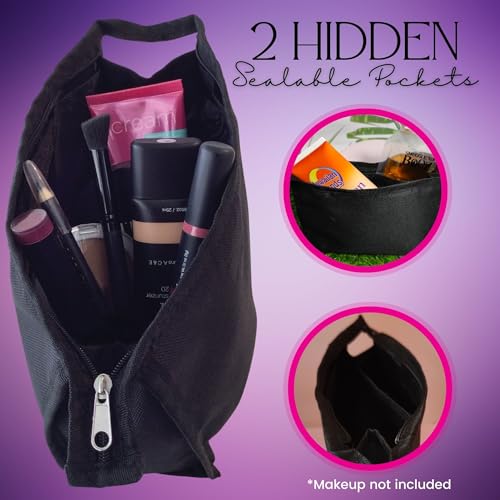 Hidden Drink Pouch Cosmetic Bag - 4 oz Reusable Travel Flask