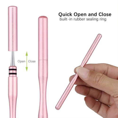 Pink Professional Facial Milia Blackhead Remover Tool Kit with Titanium Needle & Tweezers